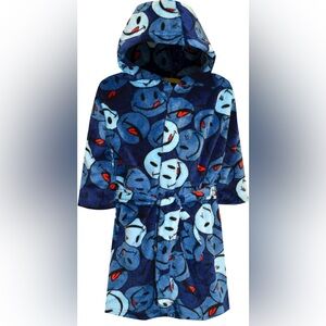 Joe Boxer Boys Blue Smile Face Robe NWT